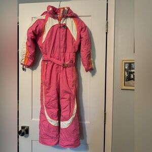 Obermeyer Pink and White Kids Jacket & Coat